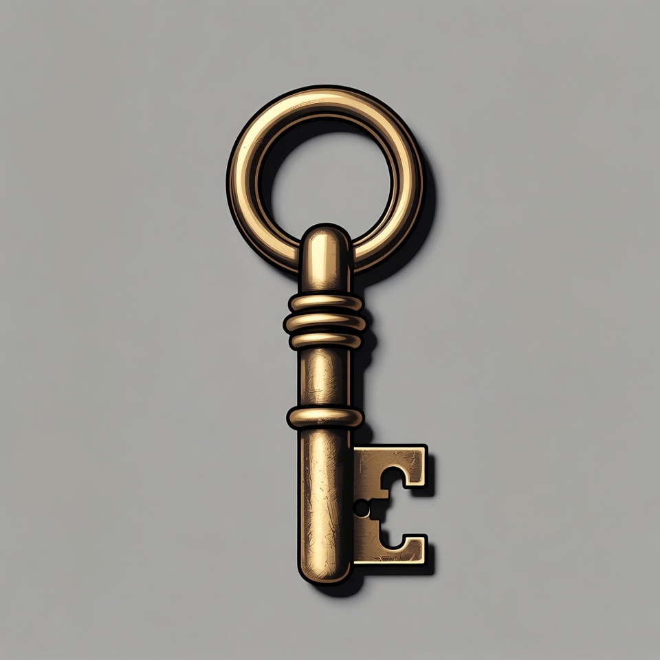 Golden Key Illustration Golden Key Illustration