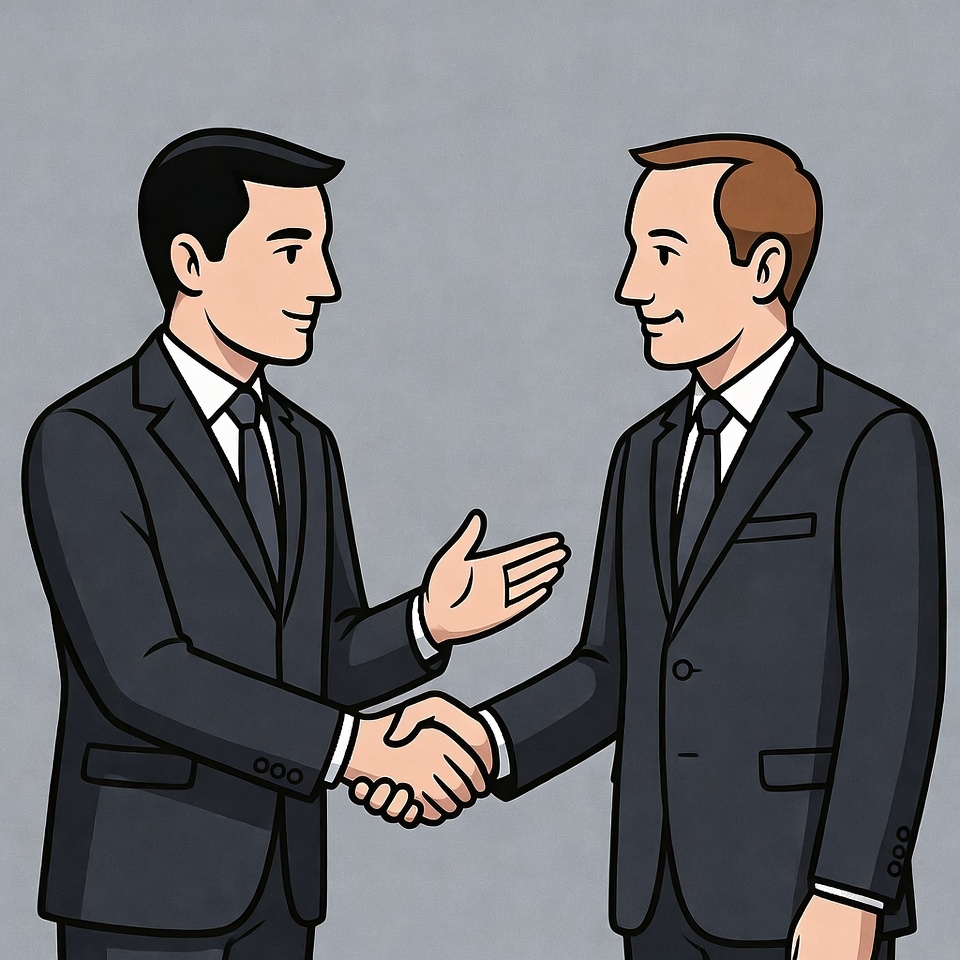Two businessmen shaking hands illustration Two businessmen shaking hands illustration