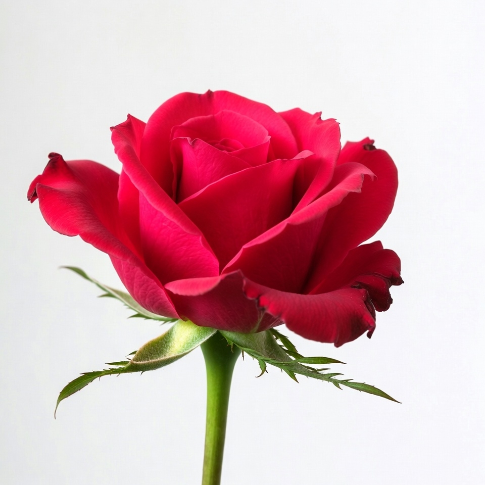 Red Rose on White Background Red Rose on White Background