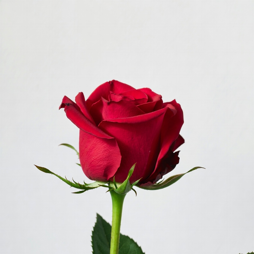 Red Rose on White Background Red Rose on White Background
