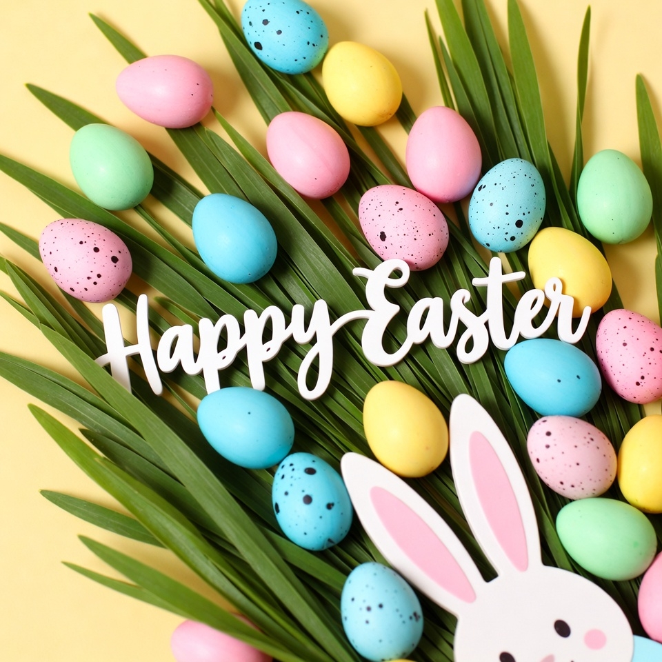 Happy Easter Eggs Bunny Grass Happy Easter Eggs Bunny Grass