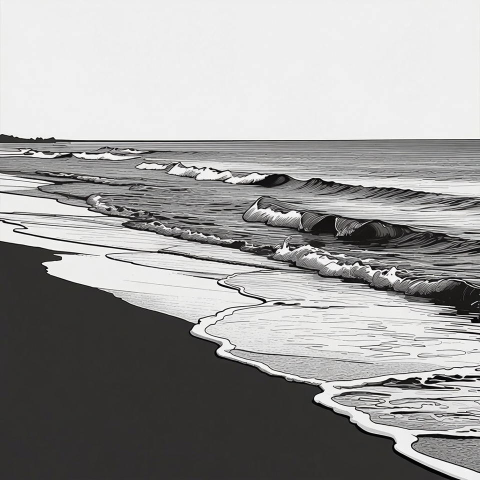 Ocean Waves Crashing on Beach Ocean Waves Crashing on Beach