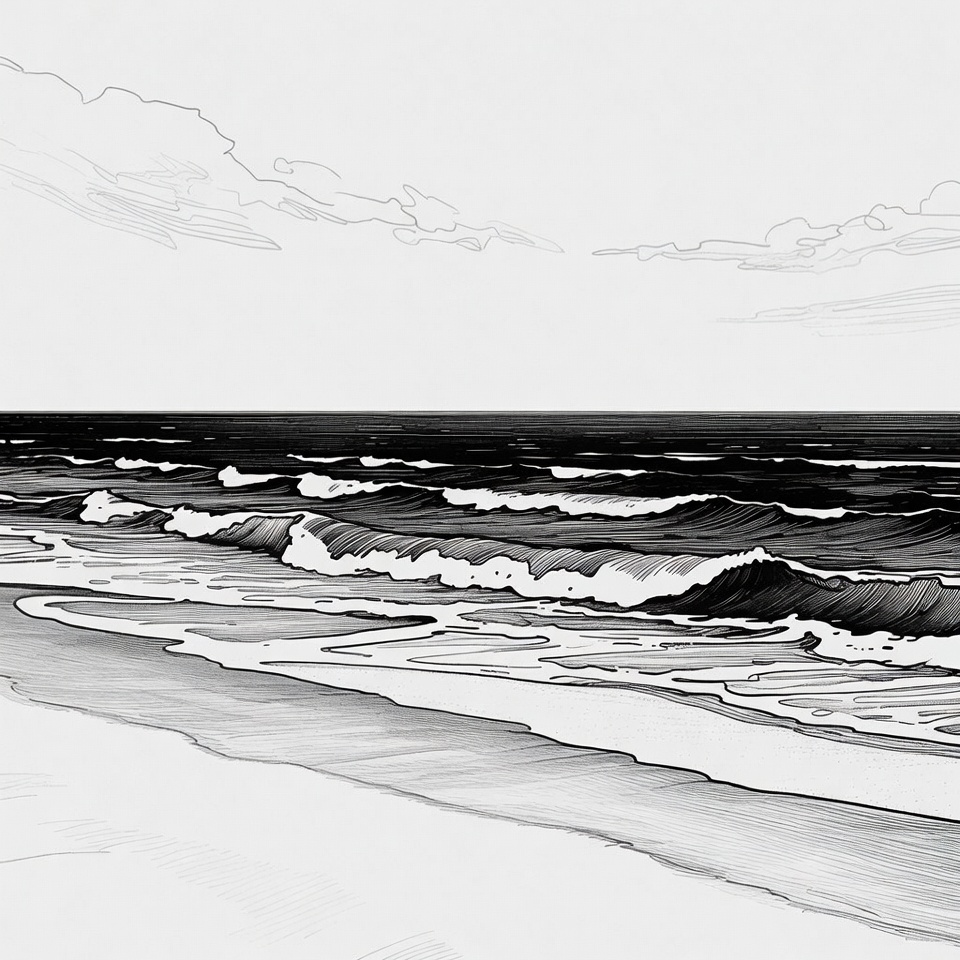 Ocean Waves Crashing on Beach Ocean Waves Crashing on Beach