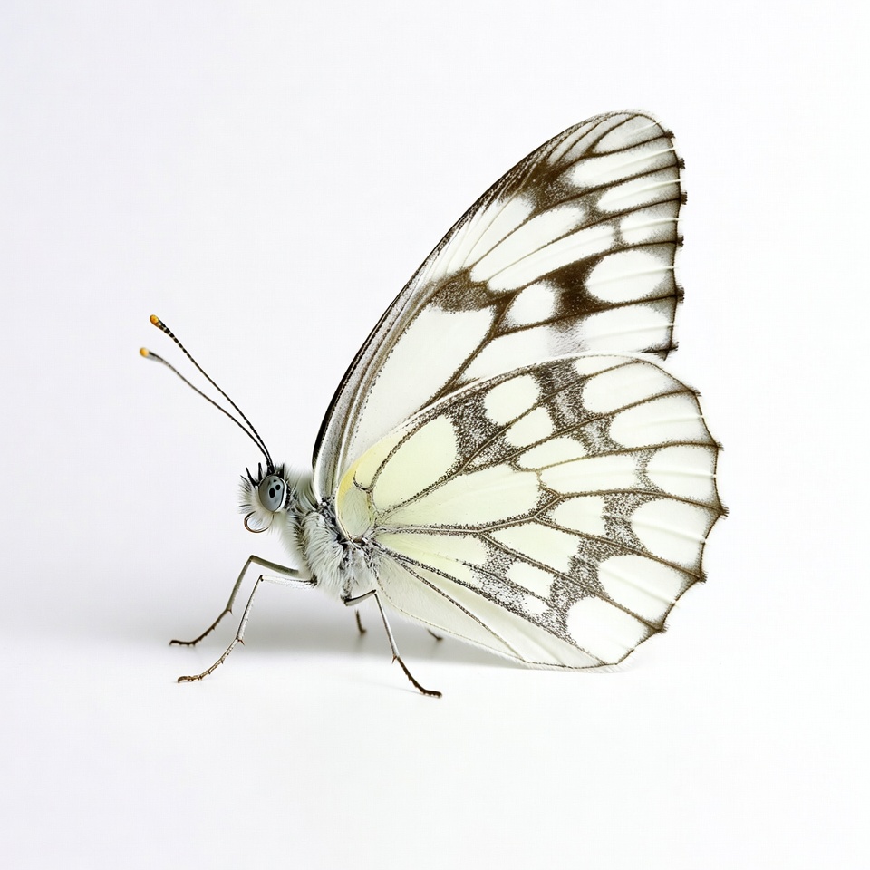 White butterfly with black spots White butterfly with black spots