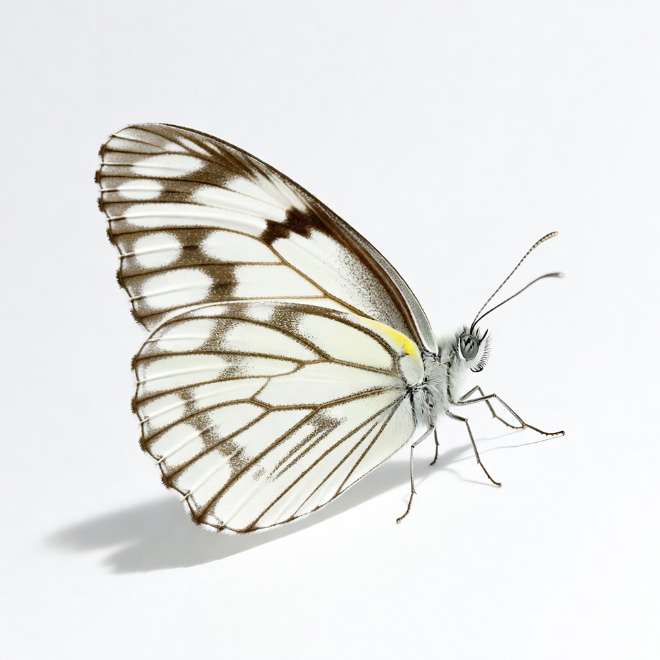 White butterfly with black spots White butterfly with black spots
