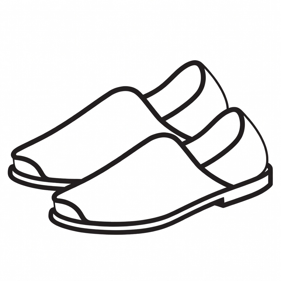Pair of Slip-on Shoes Illustration Pair of Slip-on Shoes Illustration
