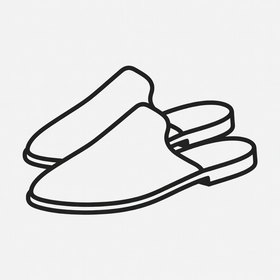 Pair of Slippers Illustration Pair of Slippers Illustration