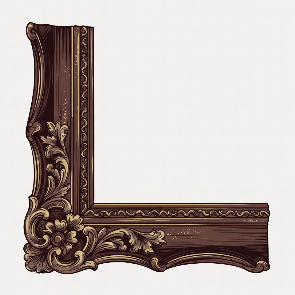 Ornate Wooden Picture Frame Corner Ornate Wooden Picture Frame Corner