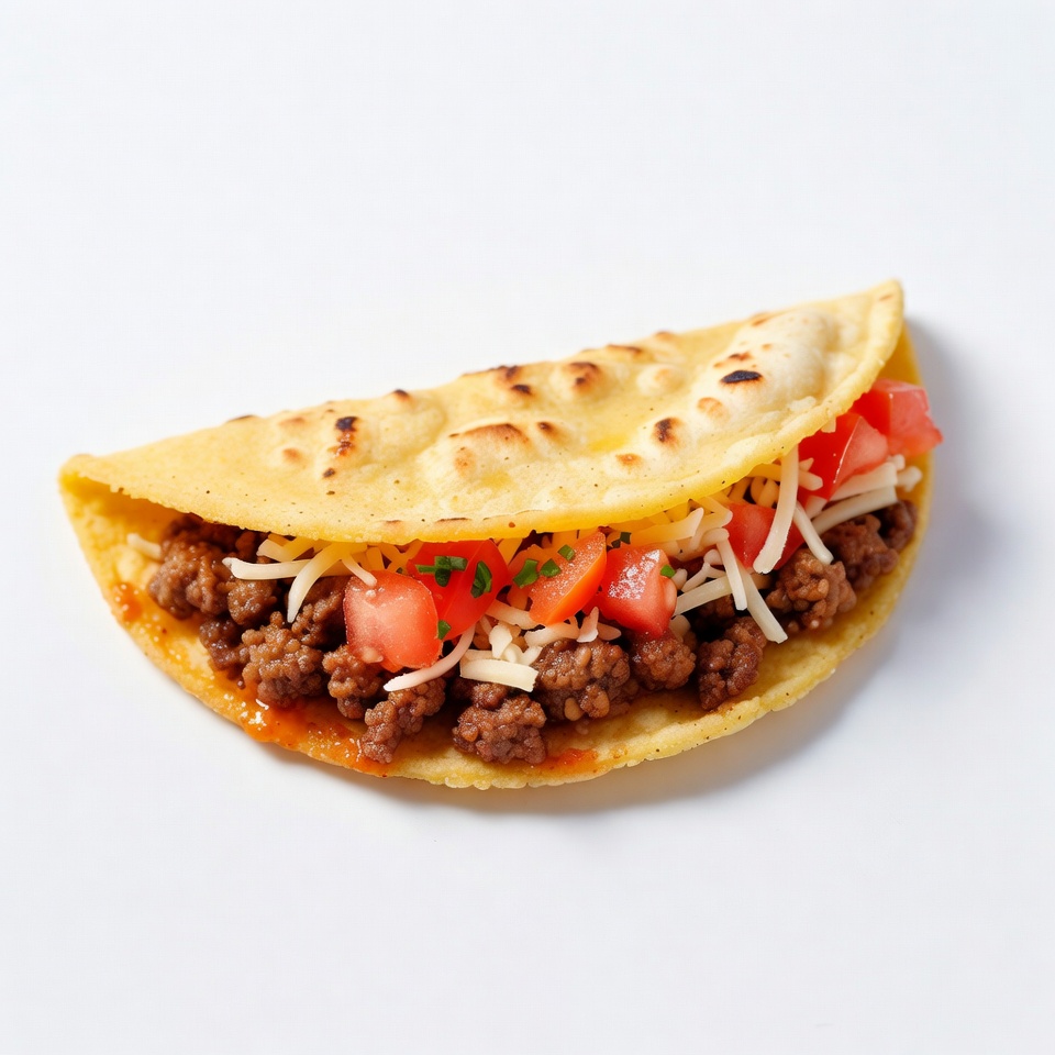 Beef Taco with Cheese and Tomatoes Beef Taco with Cheese and Tomatoes