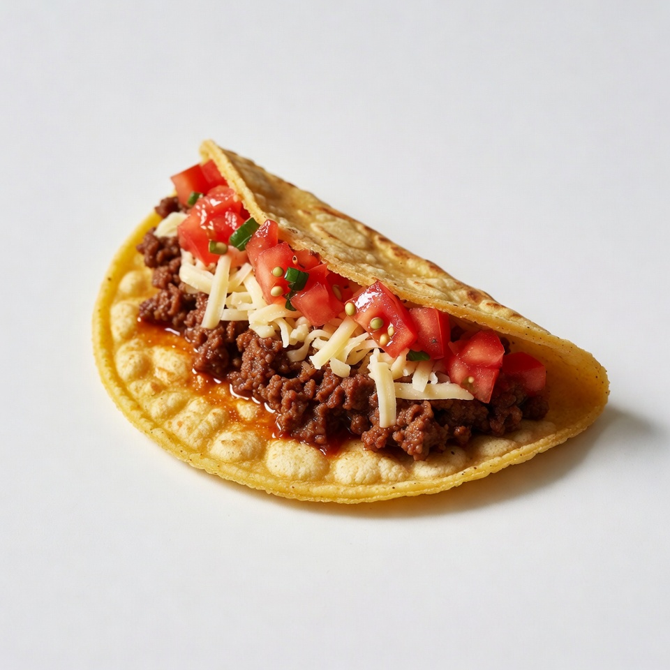Beef Taco with Cheese and Tomatoes Beef Taco with Cheese and Tomatoes