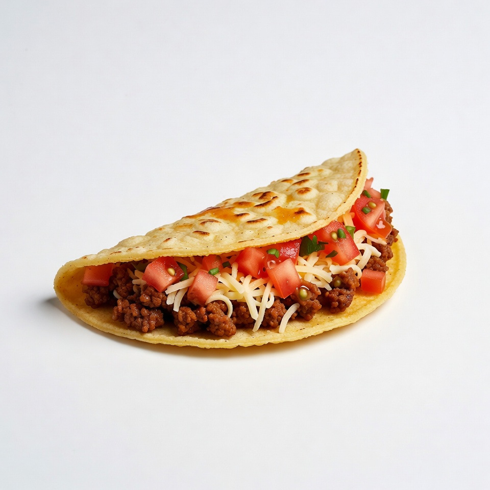 Beef Taco with Cheese and Tomatoes Beef Taco with Cheese and Tomatoes