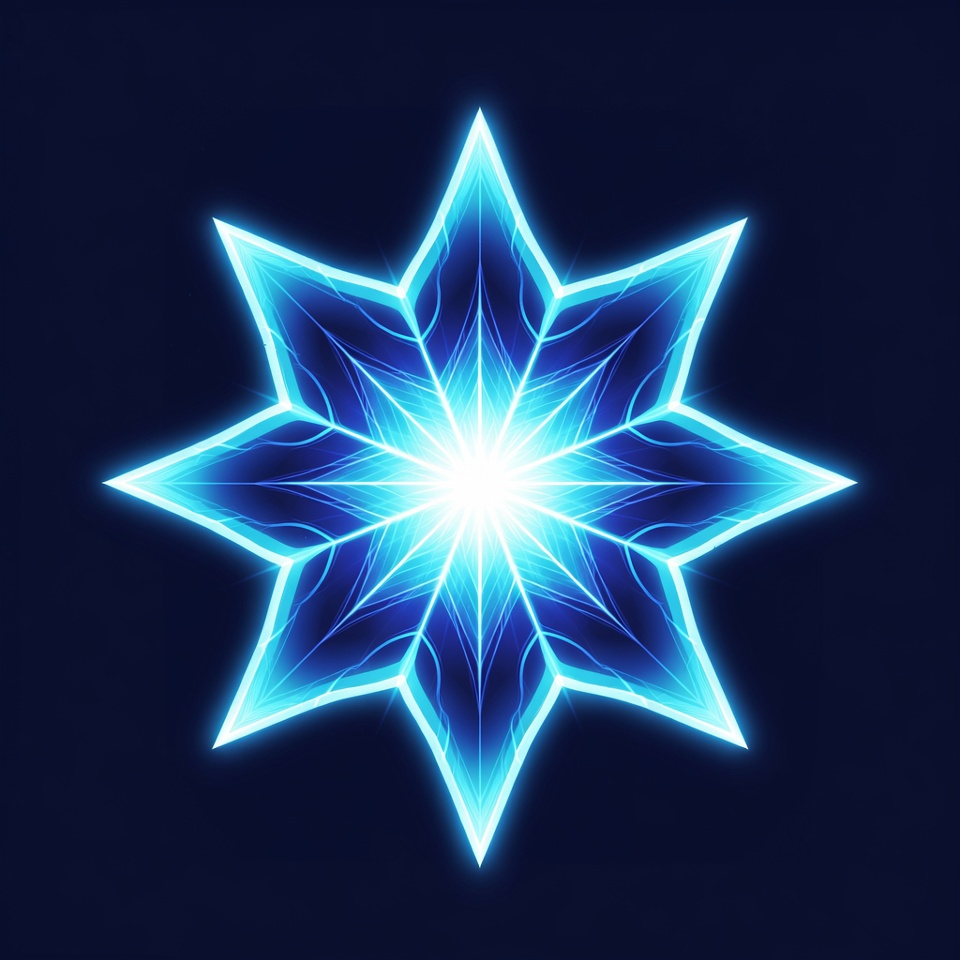 Glowing Blue Starburst Illustration Glowing Blue Starburst Illustration