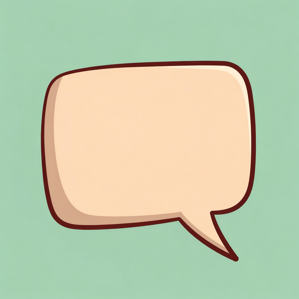 Empty beige speech bubble illustration Empty beige speech bubble illustration