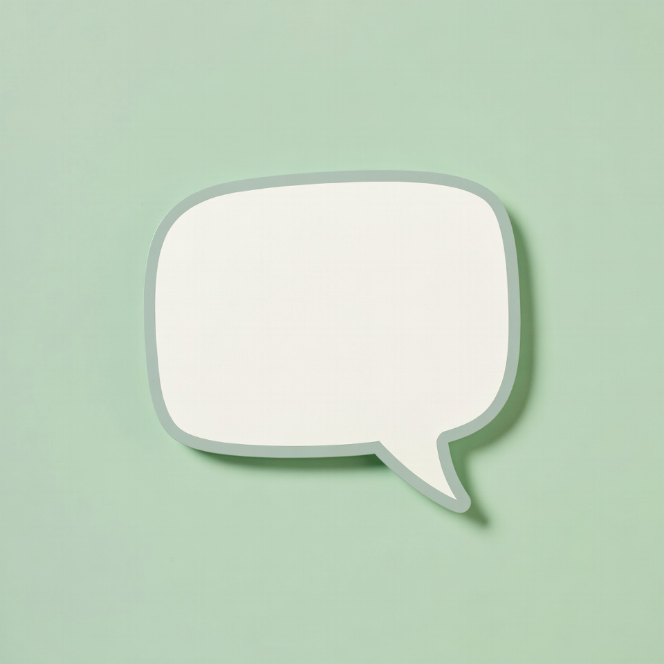 Blank Speech Bubble on Green Background Blank Speech Bubble on Green Background