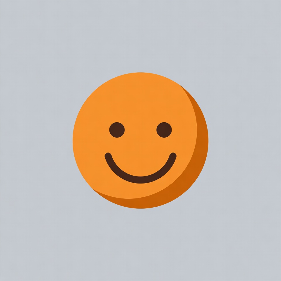 Orange Smiley Face Emoticon Orange Smiley Face Emoticon