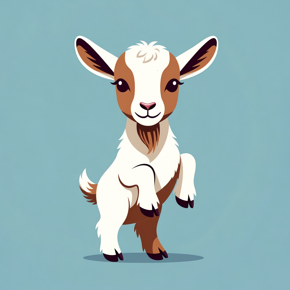 Cute baby goat illustration Cute baby goat illustration