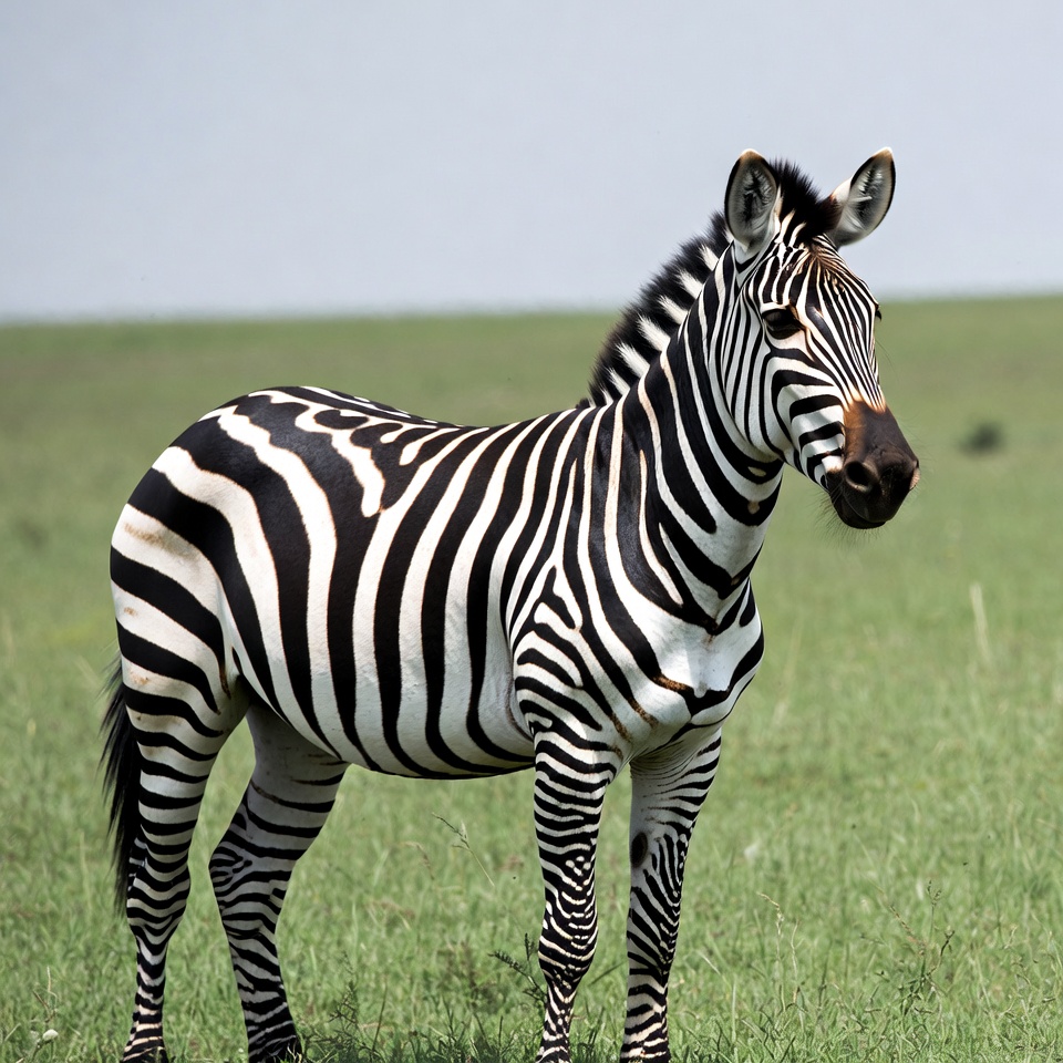 Zebra standing in grass Zebra standing in grass
