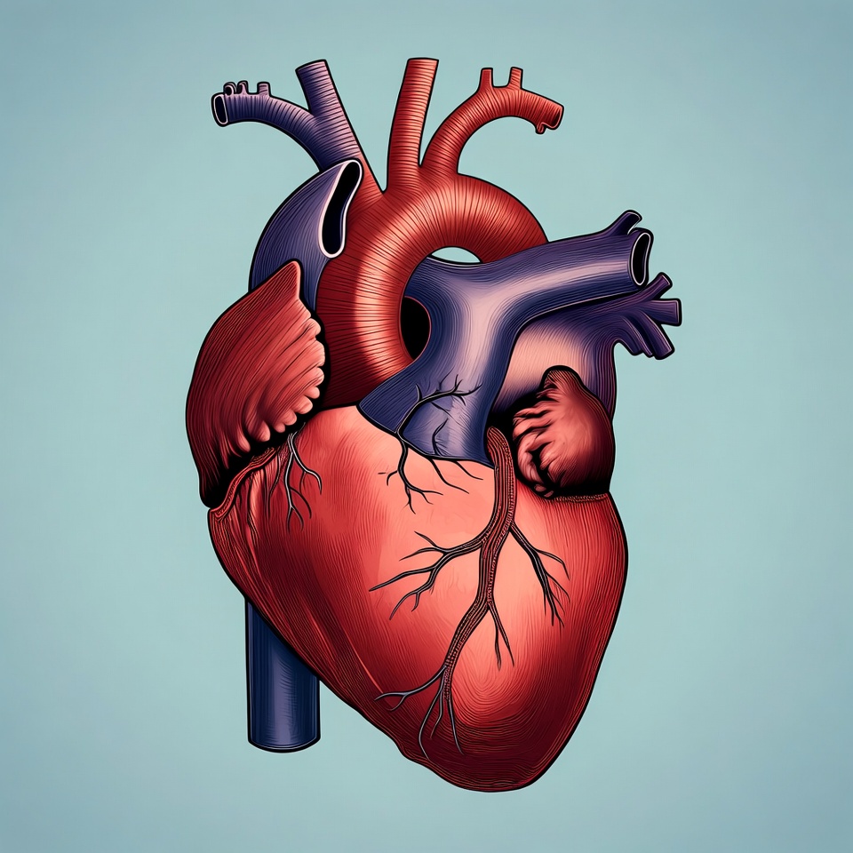 Detailed Human Heart Illustration Detailed Human Heart Illustration