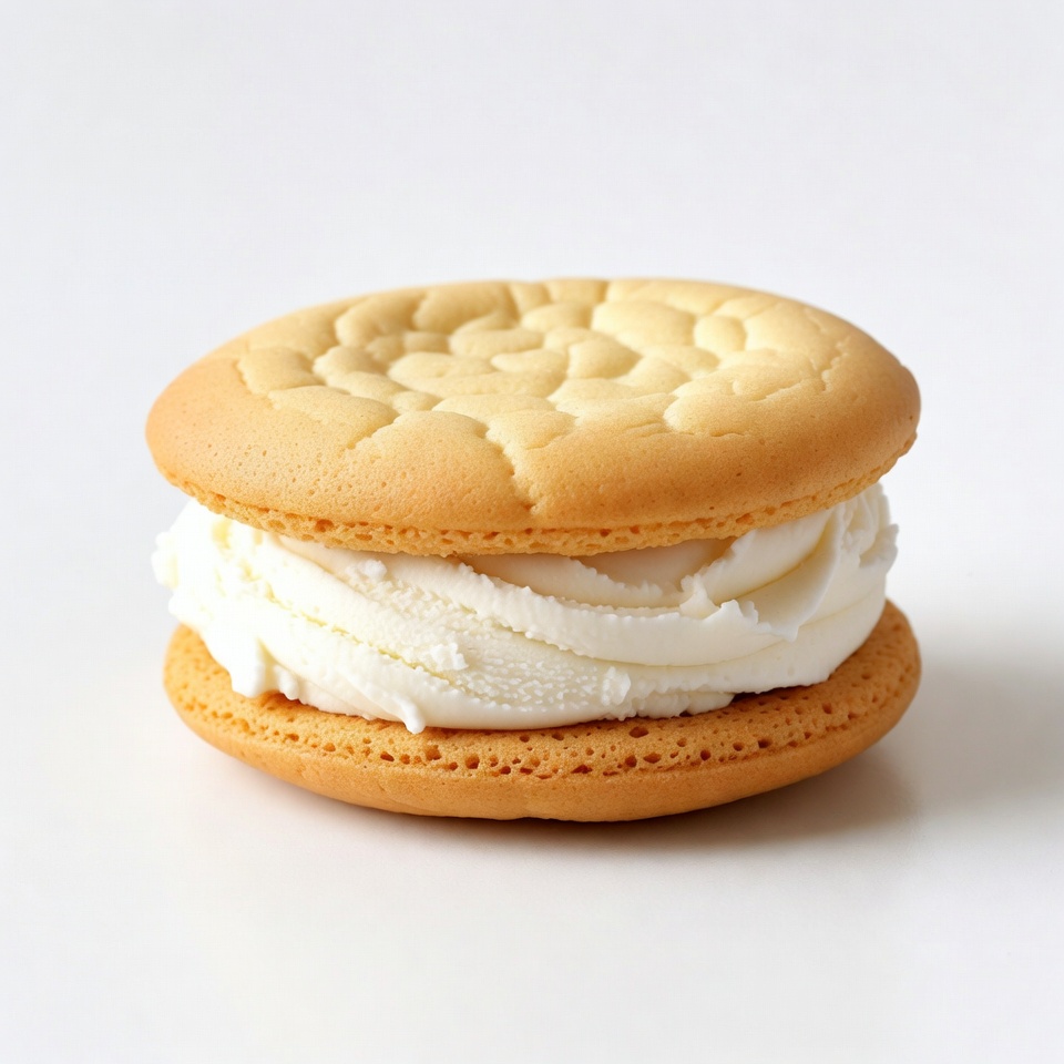 Cream-filled macaron cookie Cream-filled macaron cookie