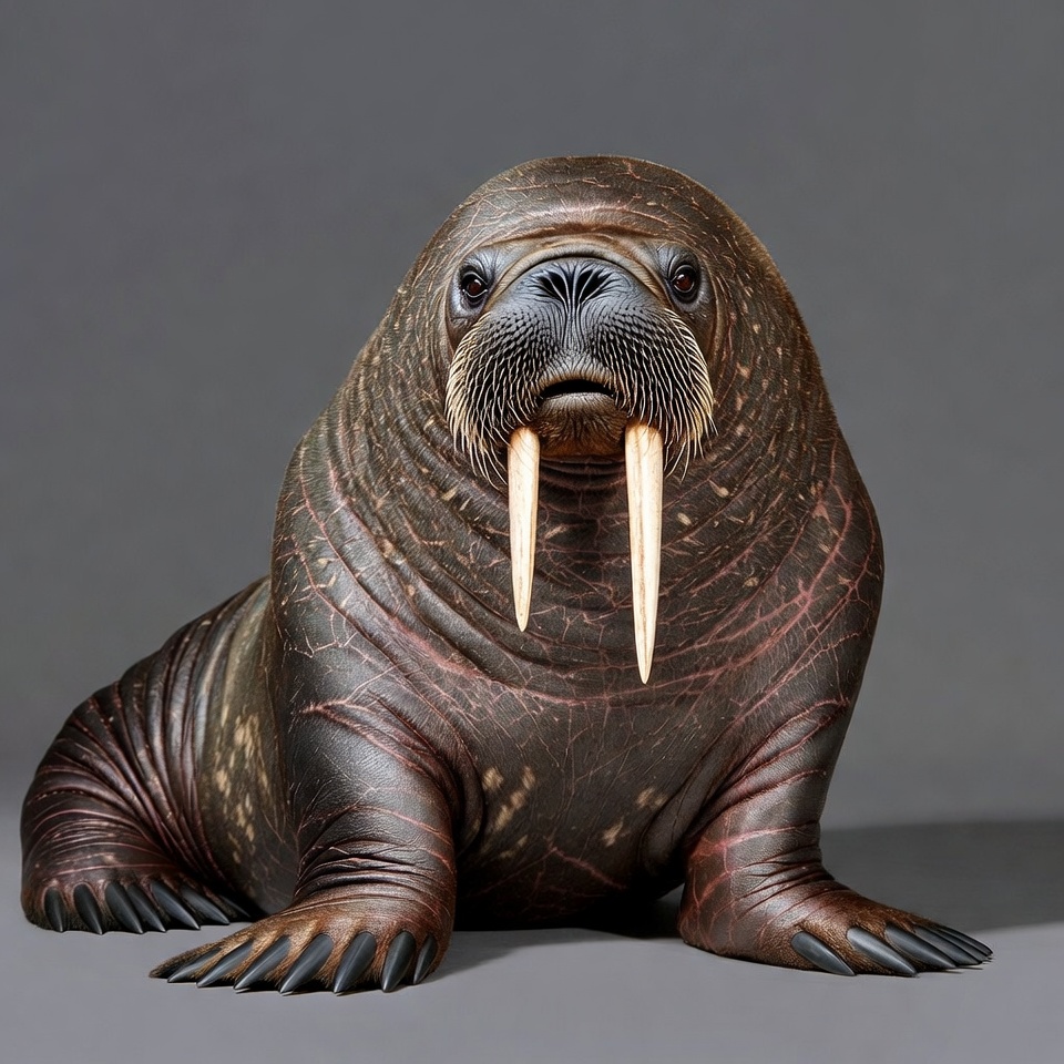Walrus with long tusks Walrus with long tusks