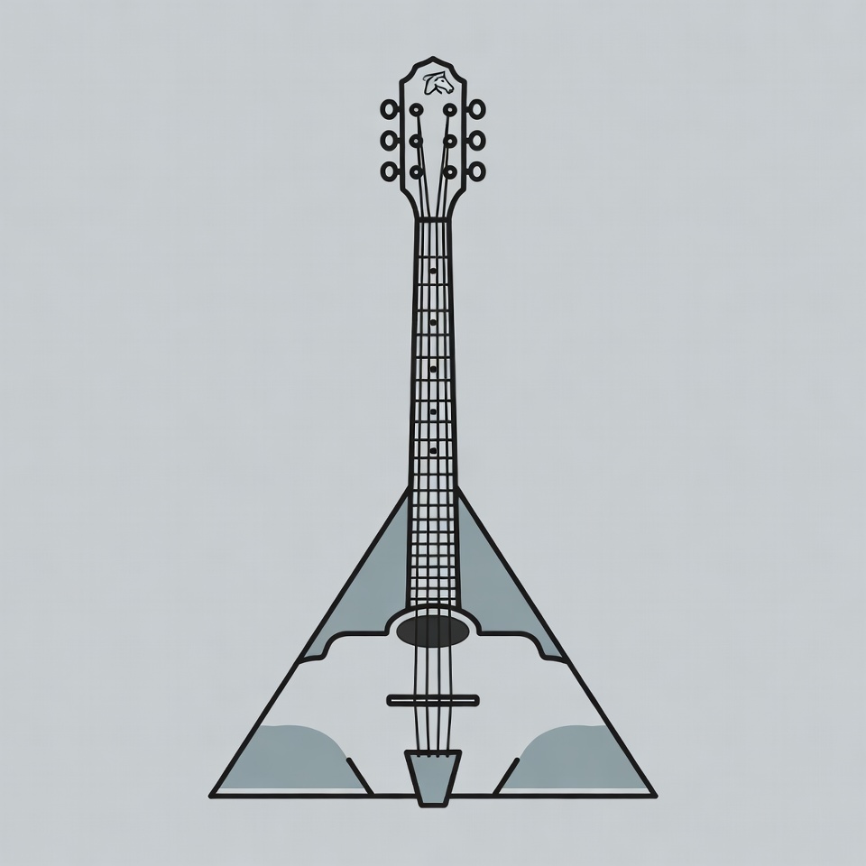 Line Art Banjo Illustration Line Art Banjo Illustration