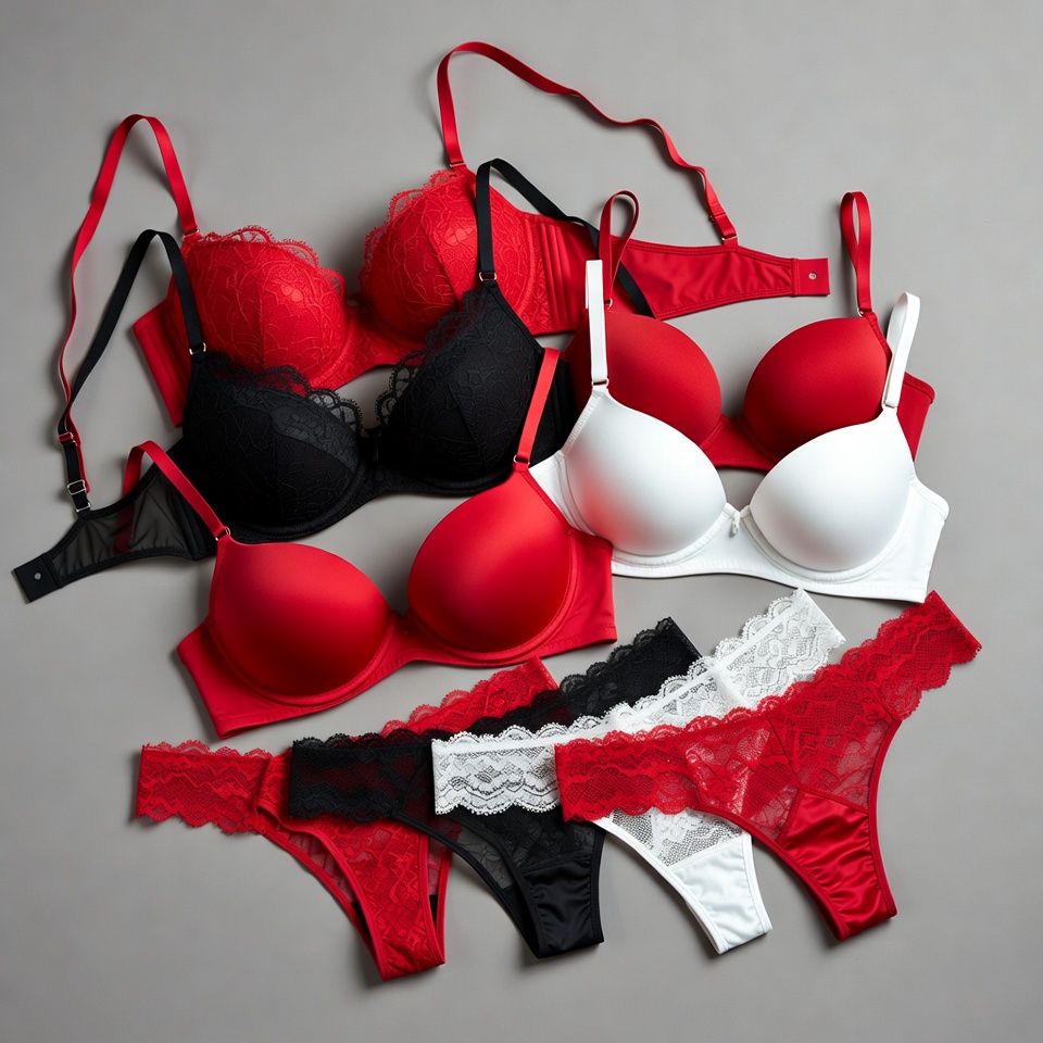 Red Black White Lingerie Set Red Black White Lingerie Set