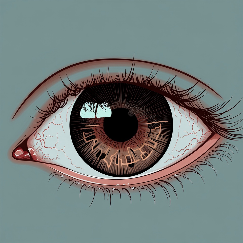 Close-up brown eye illustration Close-up brown eye illustration