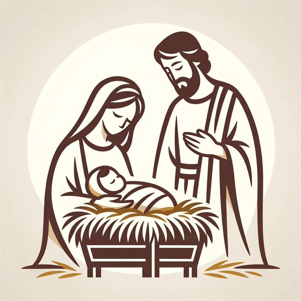 Holy Family Nativity Illustration Holy Family Nativity Illustration