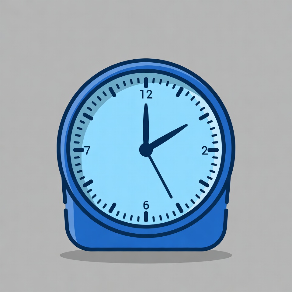 Blue Clock Showing 12:00 Blue Clock Showing 12:00