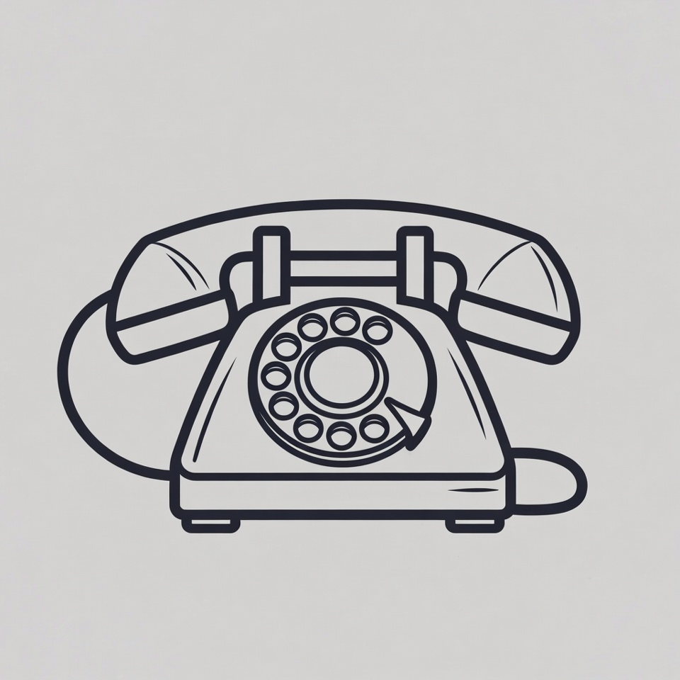 Vintage Rotary Phone Illustration Vintage Rotary Phone Illustration