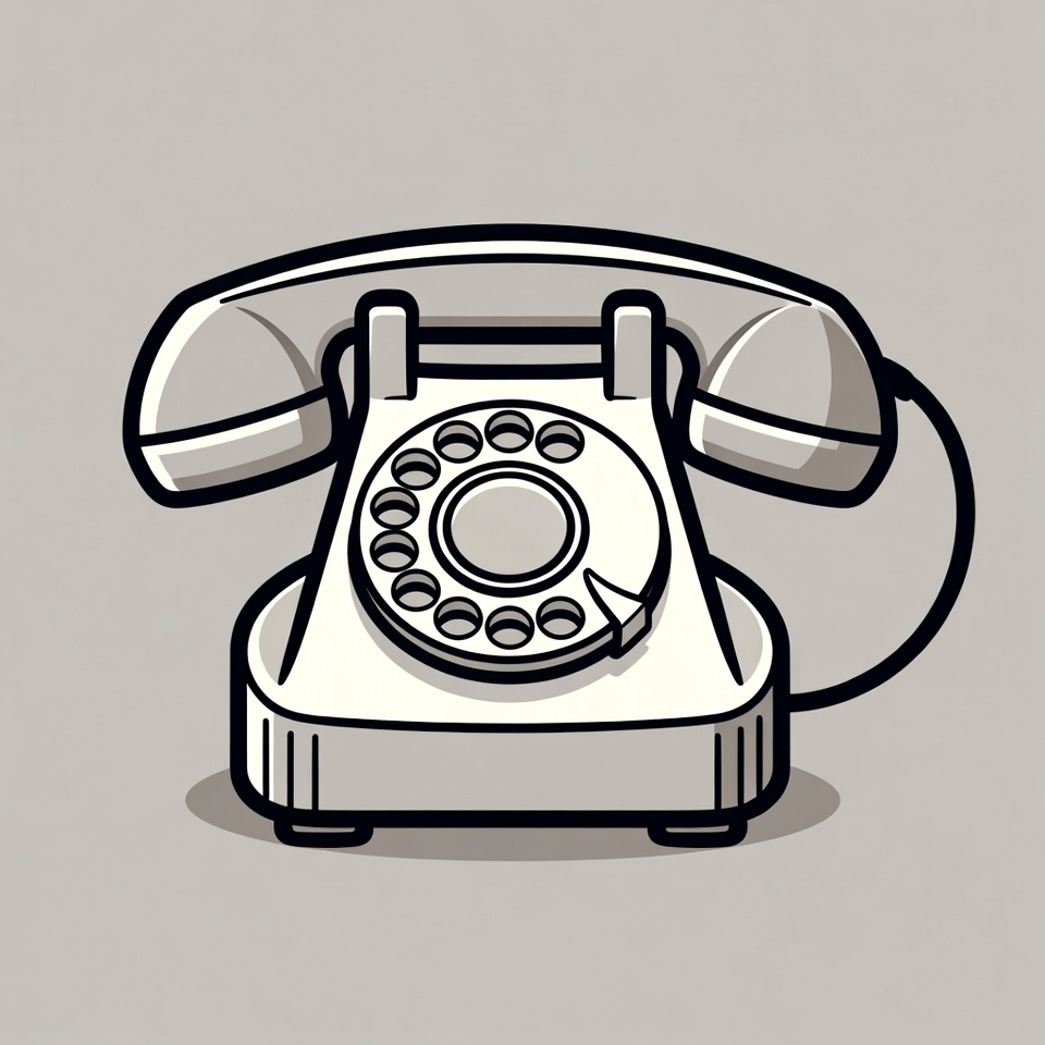 Vintage Rotary Dial Phone Illustration Vintage Rotary Dial Phone Illustration