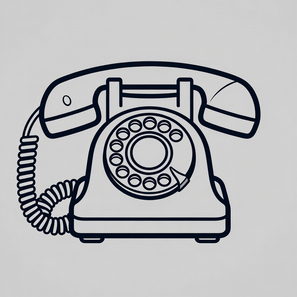 Vintage Rotary Phone Illustration Vintage Rotary Phone Illustration