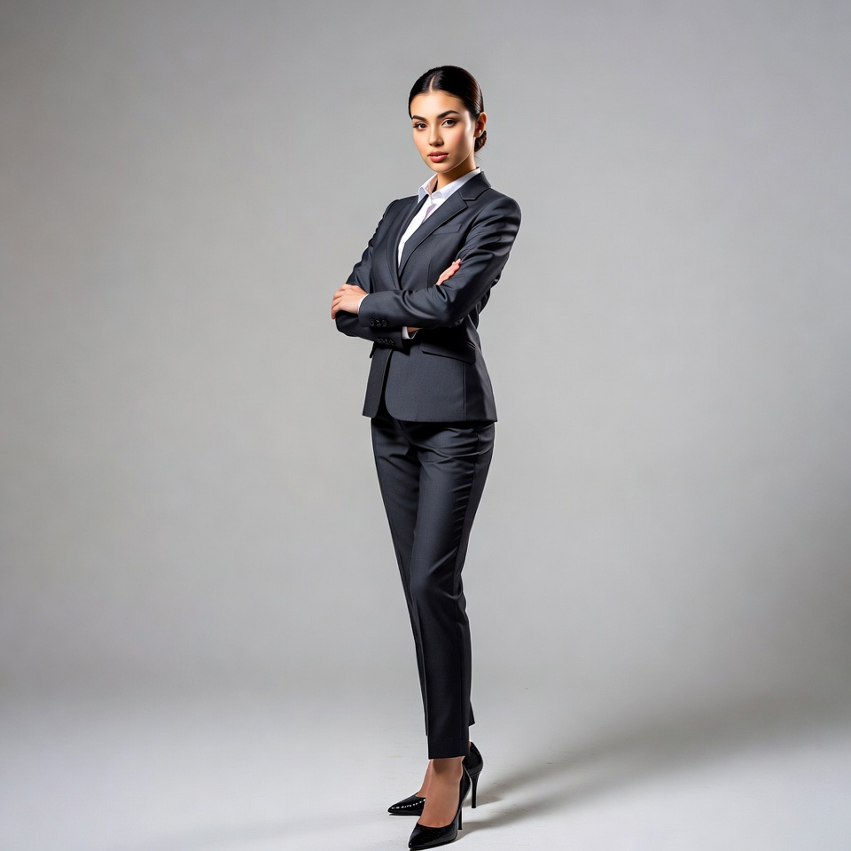 Confident Middle Eastern woman in suit Confident Middle Eastern woman in suit