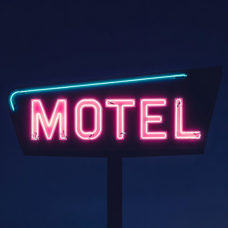 Pink Neon Motel Sign Pink Neon Motel Sign