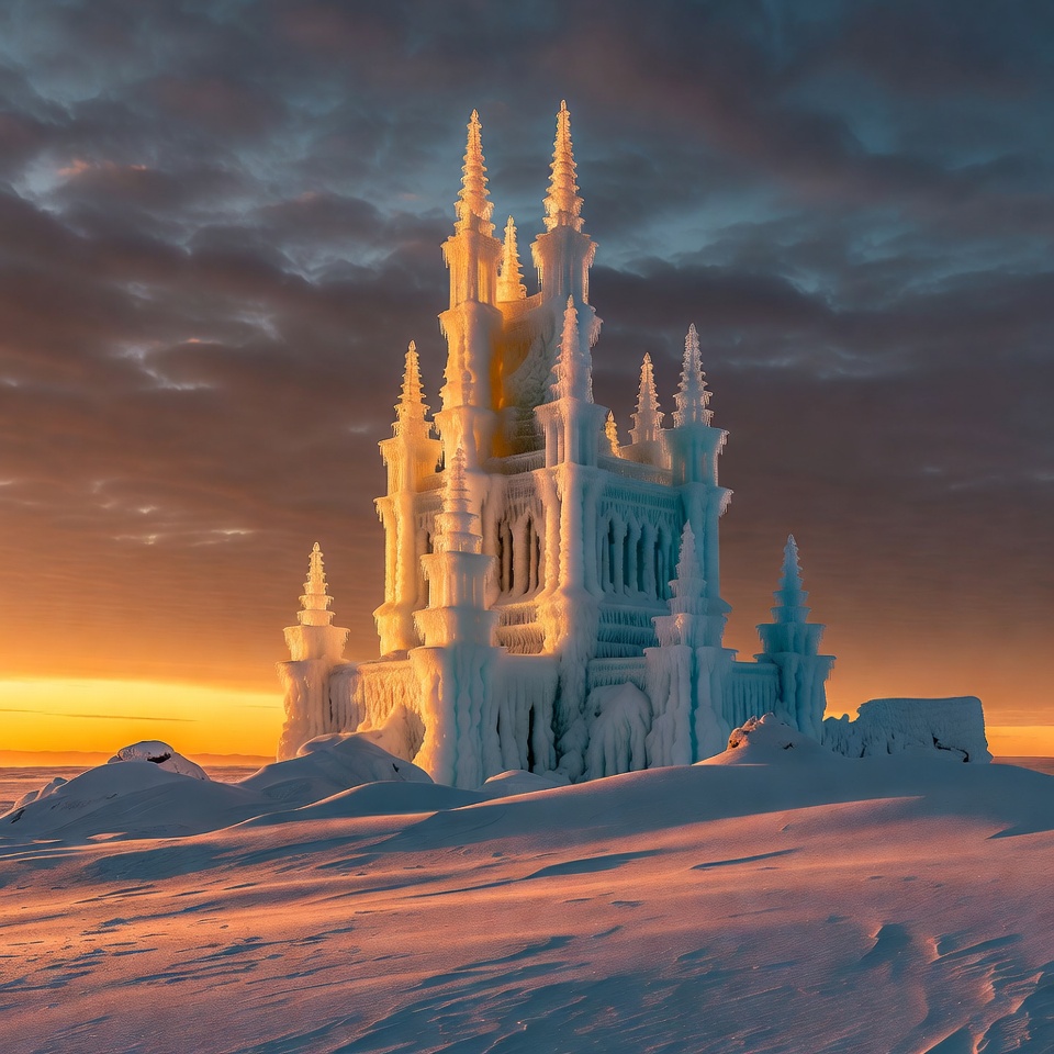 Ice Castle at Sunset Ice Castle at Sunset