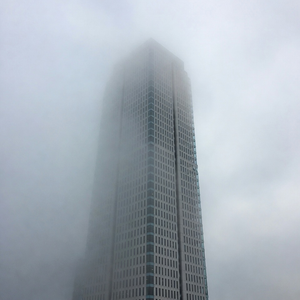 Tall Skyscraper in Dense Fog Tall Skyscraper in Dense Fog