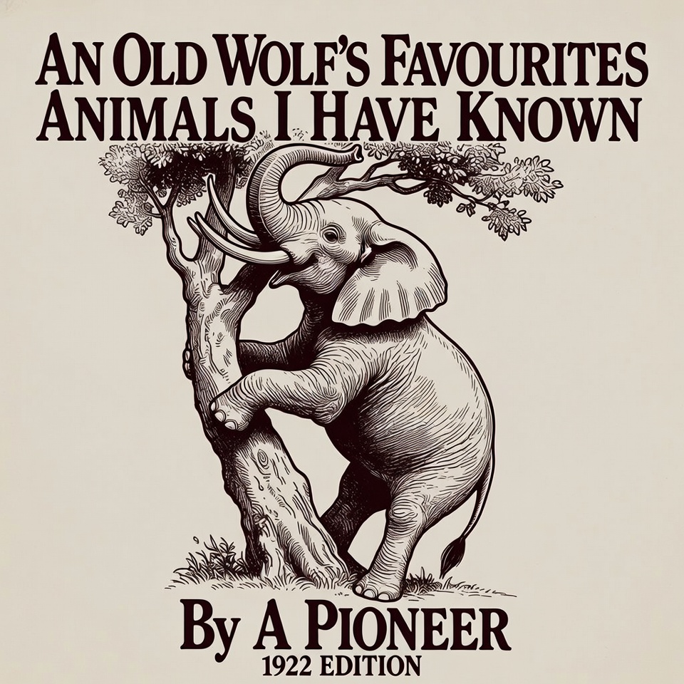 Elephant Leaning on Tree Illustration Elephant Leaning on Tree Illustration