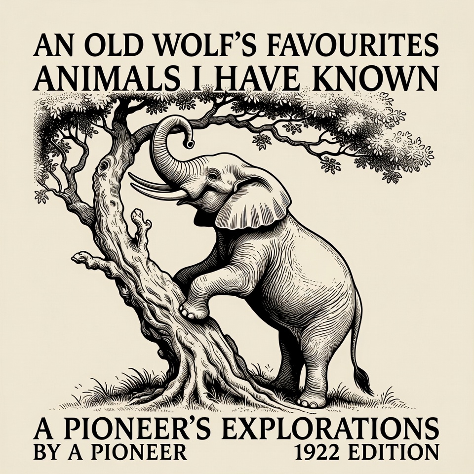 Elephant leaning on tree illustration Elephant leaning on tree illustration