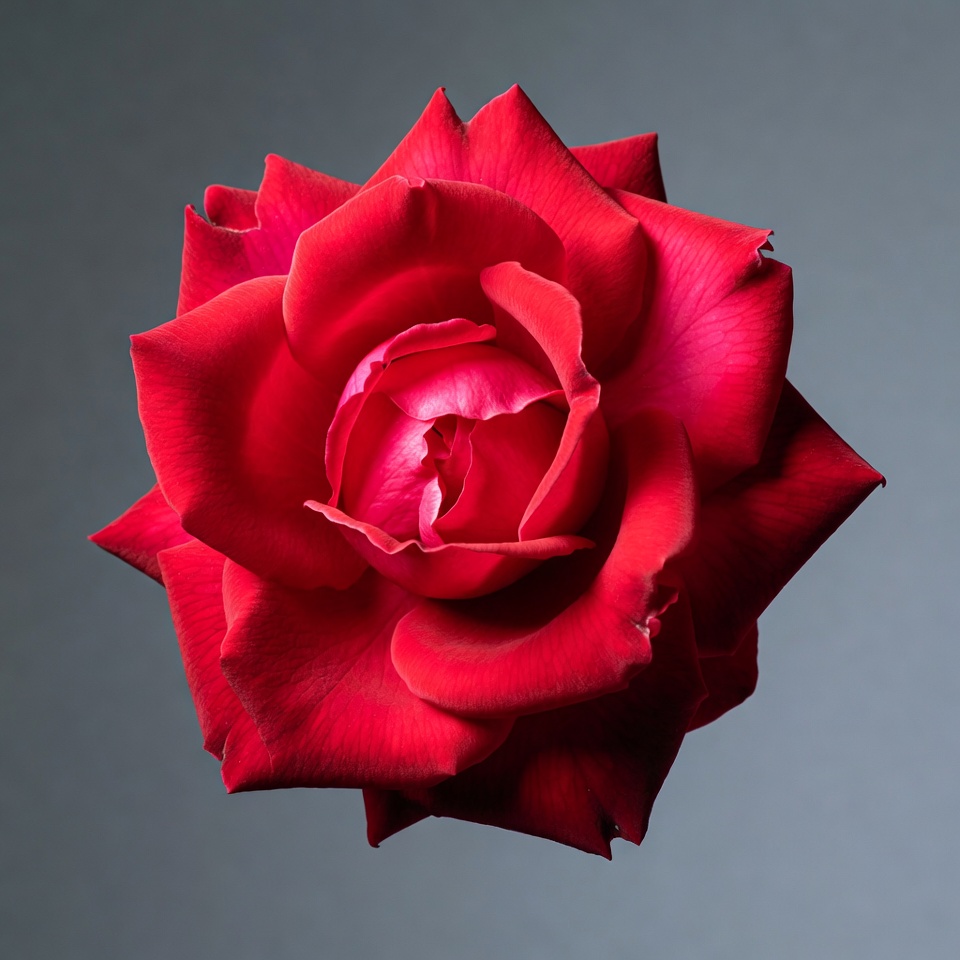 Red Rose on Gray Background Red Rose on Gray Background