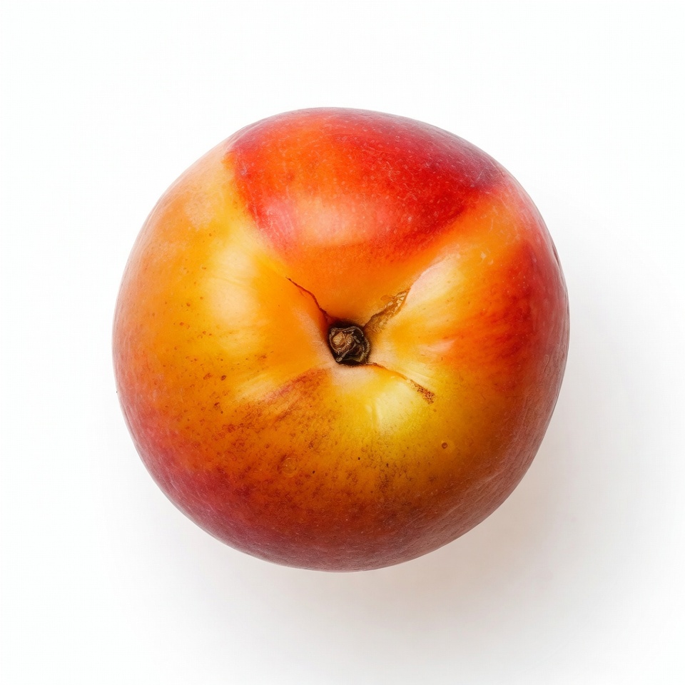 Ripe peach on white background Ripe peach on white background