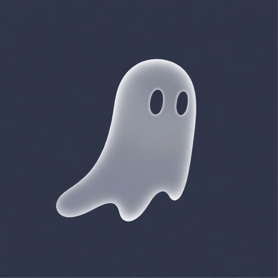 Glowing Ghost on Dark Background Glowing Ghost on Dark Background