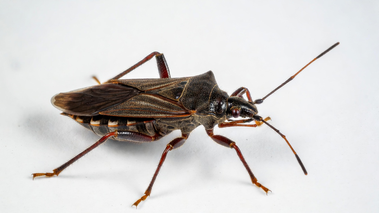 Brown Stink Bug on White Background Brown Stink Bug on White Background