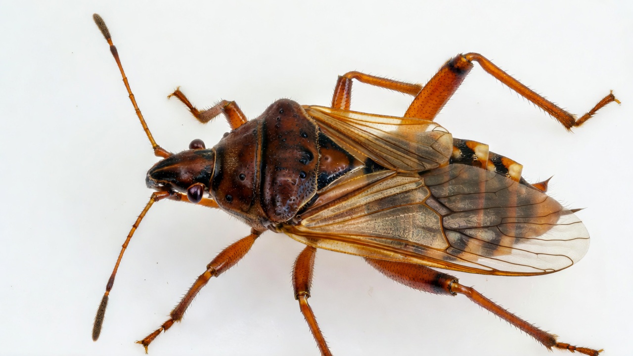 Brown Stink Bug on White Background Brown Stink Bug on White Background