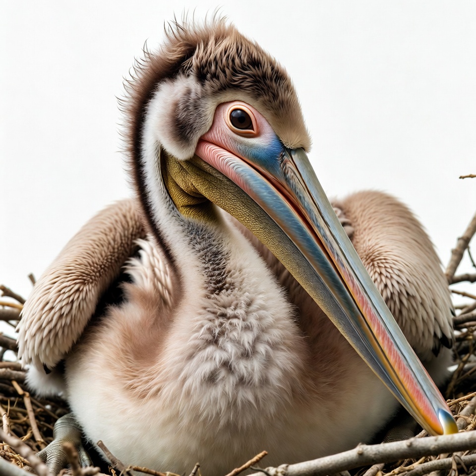 Baby Pelican in Nest Baby Pelican in Nest