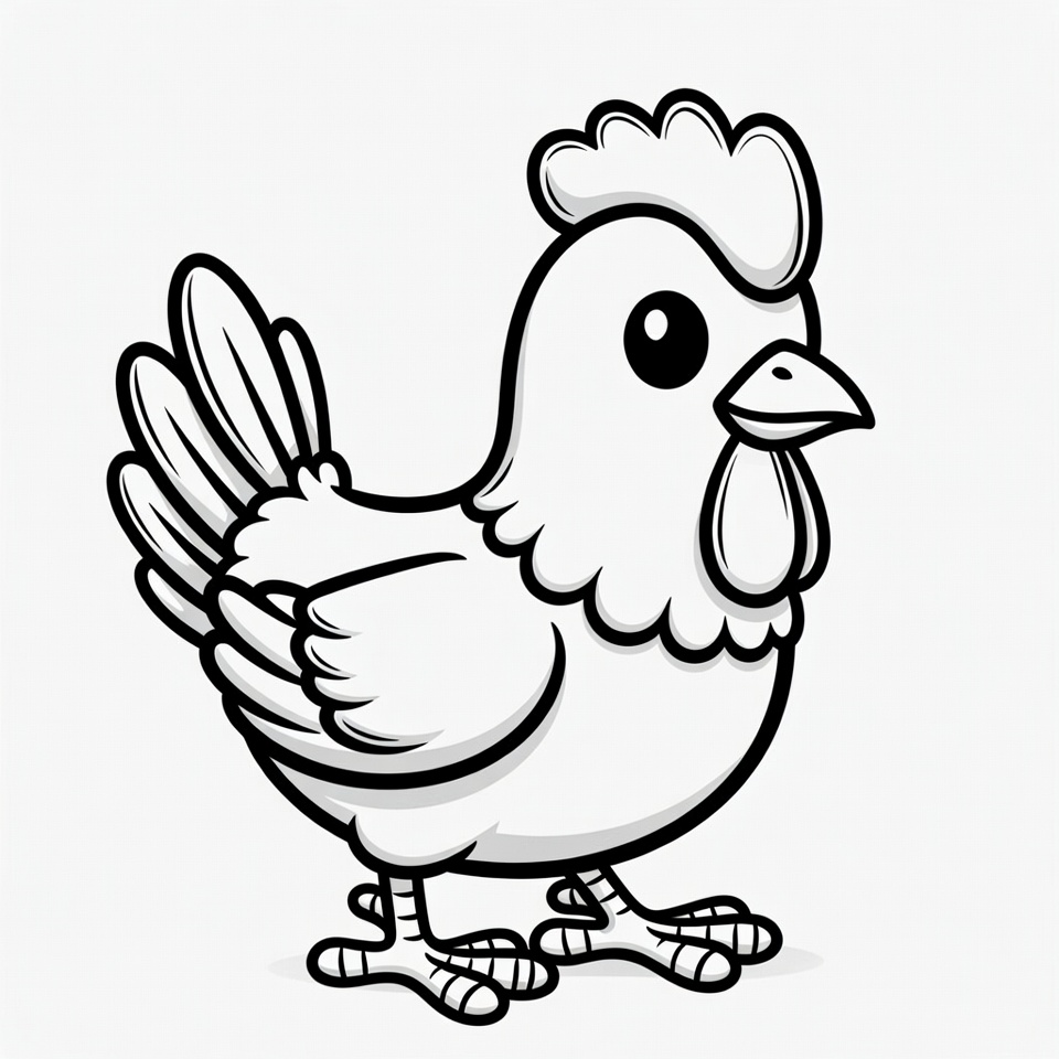 Cute cartoon rooster illustration Cute cartoon rooster illustration