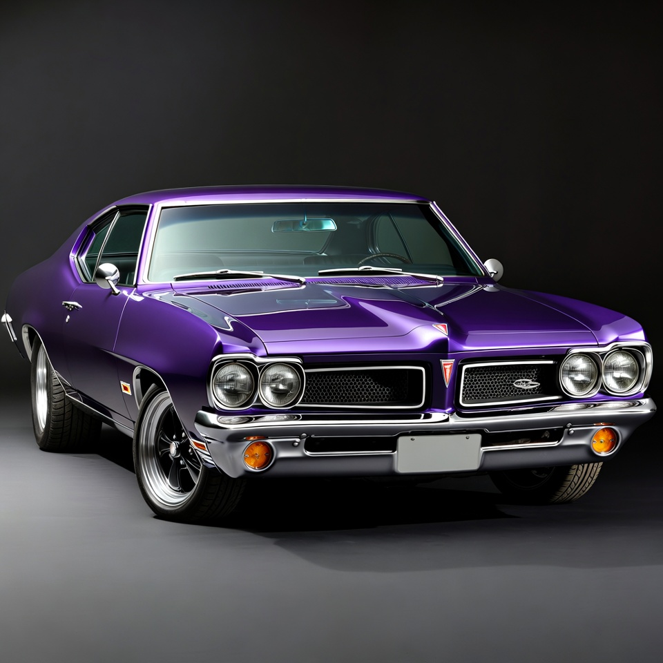 Purple Pontiac GTO Muscle Car Purple Pontiac GTO Muscle Car