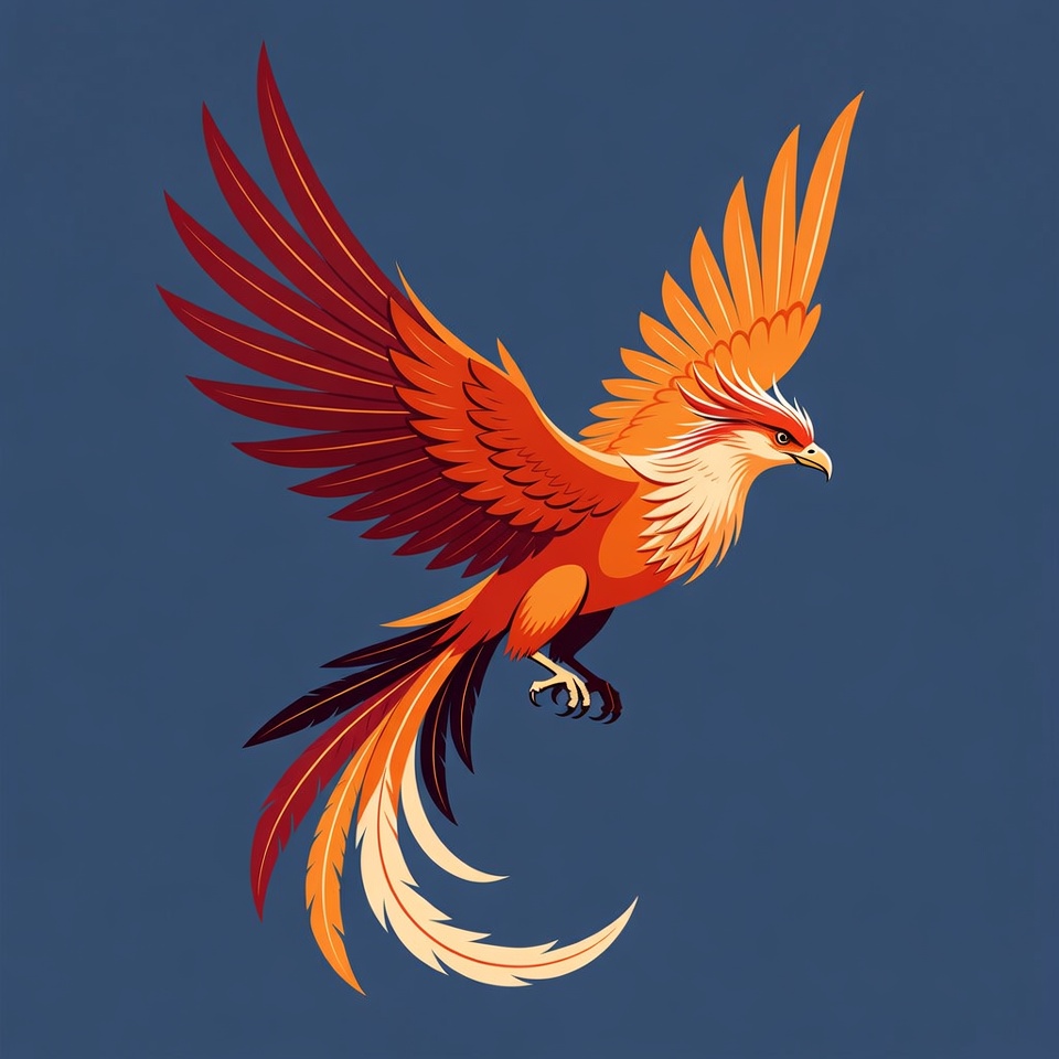 Flying Phoenix Illustration Flying Phoenix Illustration