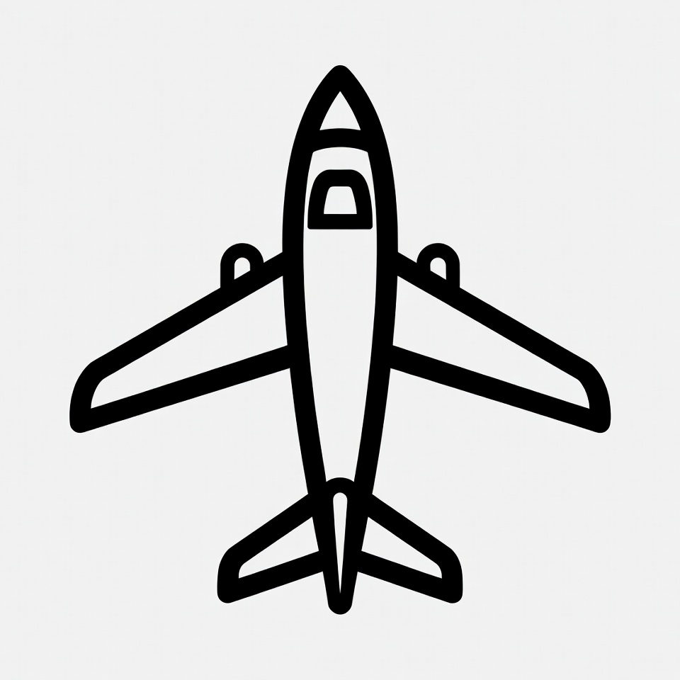 Airplane Icon Top View Airplane Icon Top View