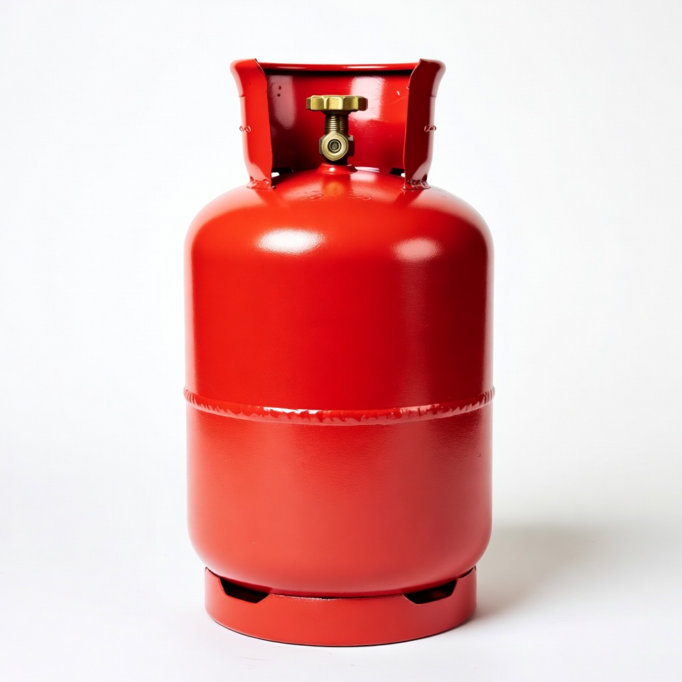 Red Gas Cylinder on White Background Red Gas Cylinder on White Background