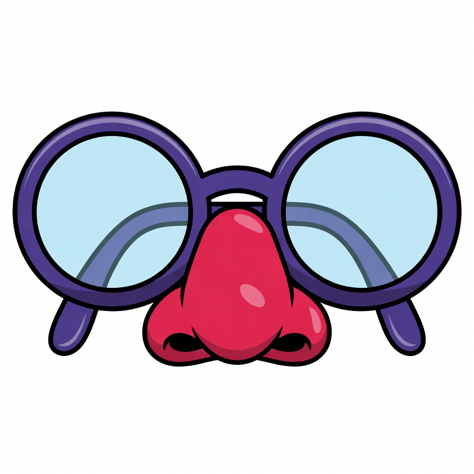 Purple Glasses with Red Nose Clipart Purple Glasses with Red Nose Clipart